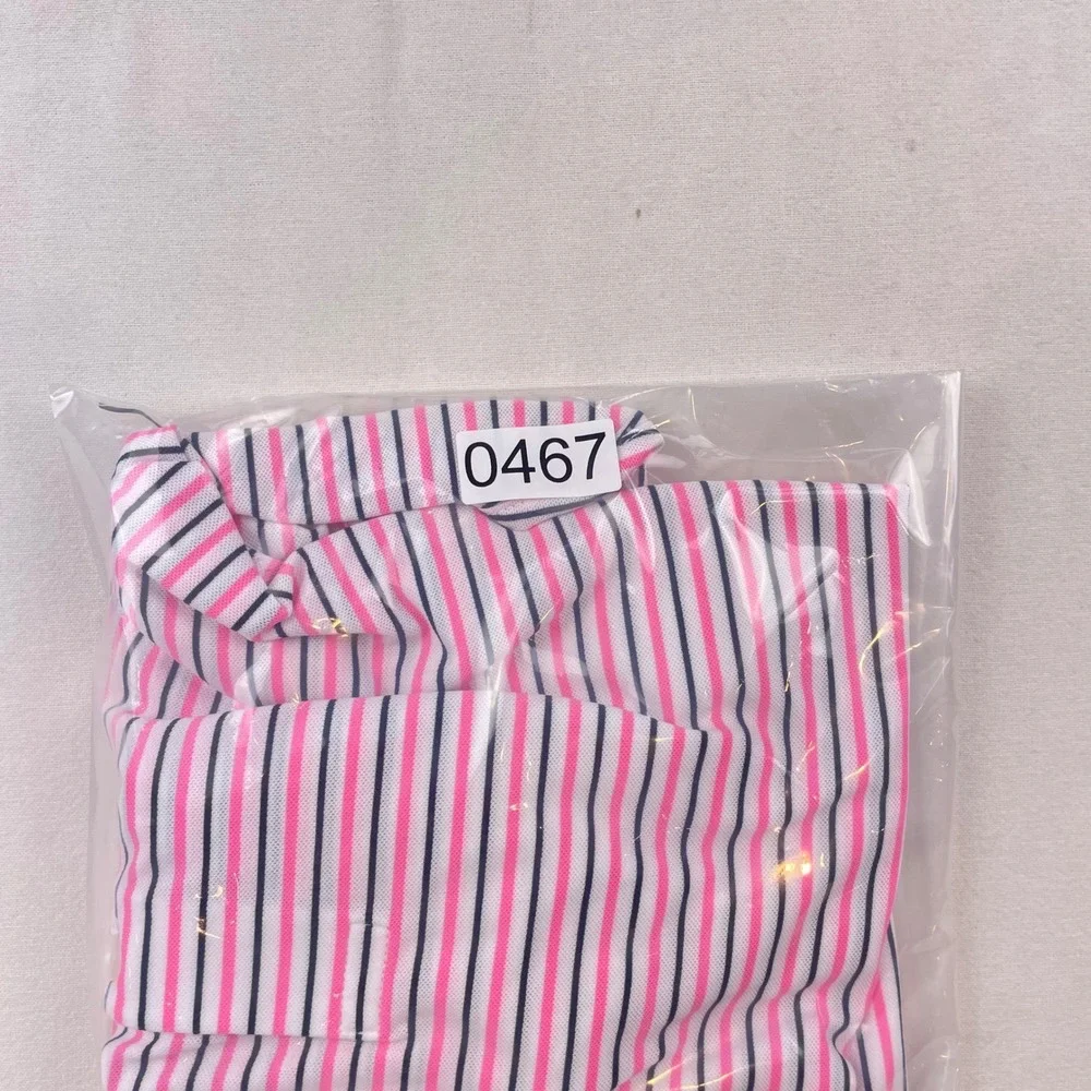 Ralph Lauren Pro Fit Mens Polo Shirt Pink Navy Blue Striped Small S NWOT